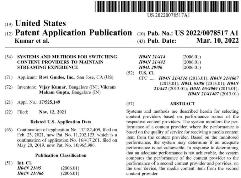 Front page of patent document 2 of 22