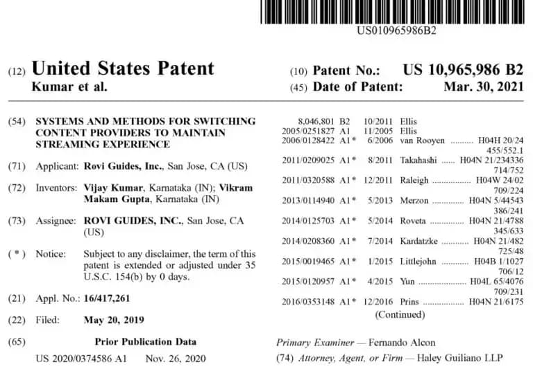 Front page of patent document 8 of 22
