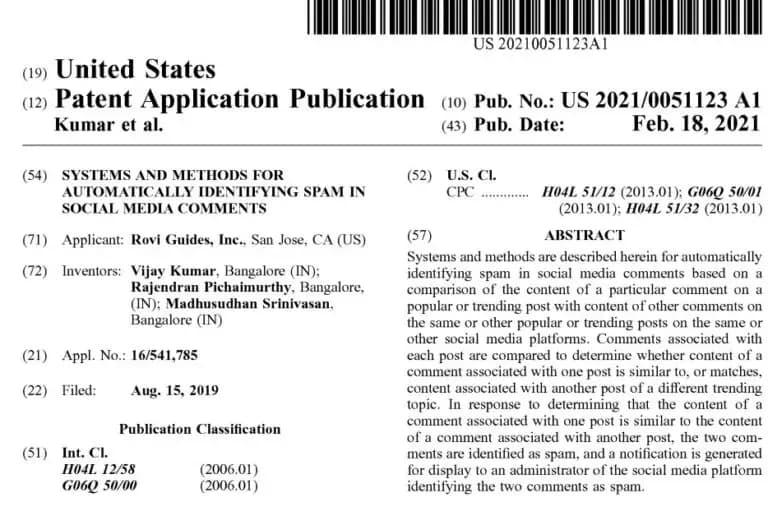 Front page of patent document 10 of 22