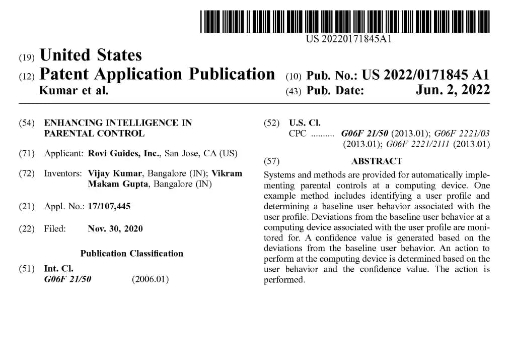 Front page of patent document 14 of 22